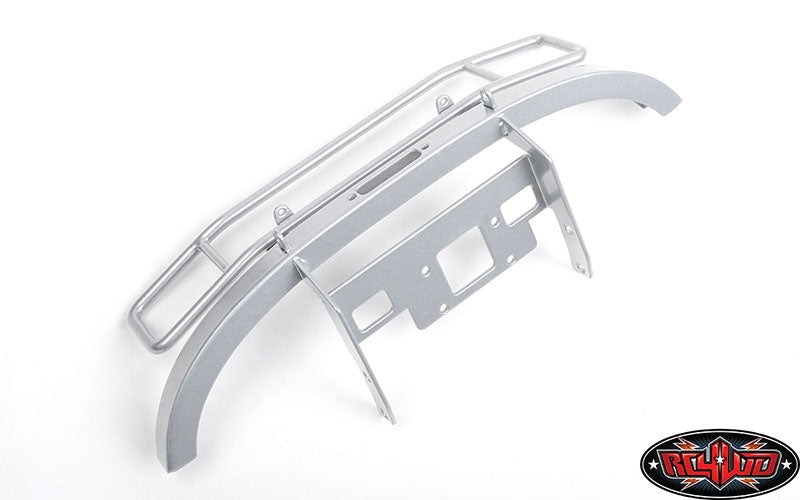 RC4WD Ranch Steel Front Winch Bumper for Axial 1/10 SCX10 II UMG10 (Silver)