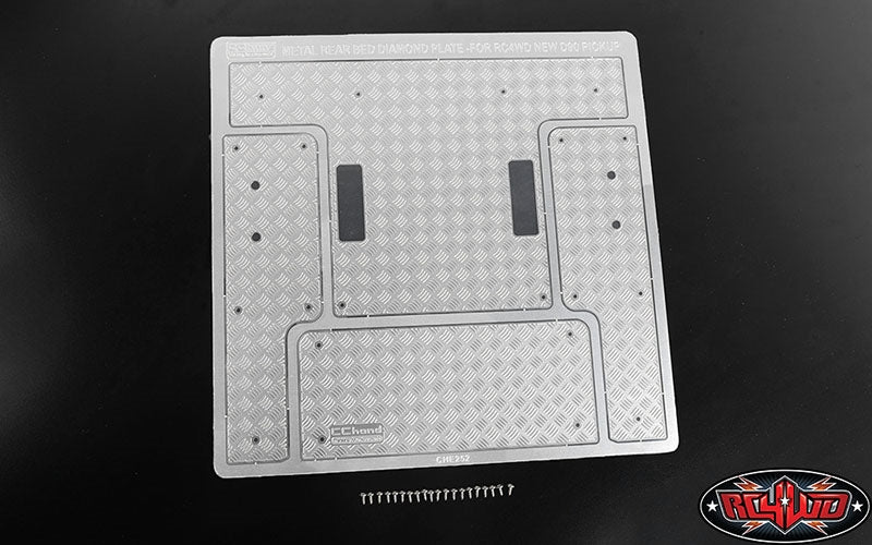 RC4WD Steel Rear Bed Diamond Plates for RC4WD Gelande II 2015 Land Rover Defender D90 (Heritage Edition)