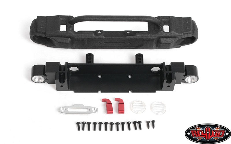 RC4WD OEM Narrow Front Winch Bumper with Trail Bar for Axial 1/10 SCX10 III Jeep JLU Wrangler