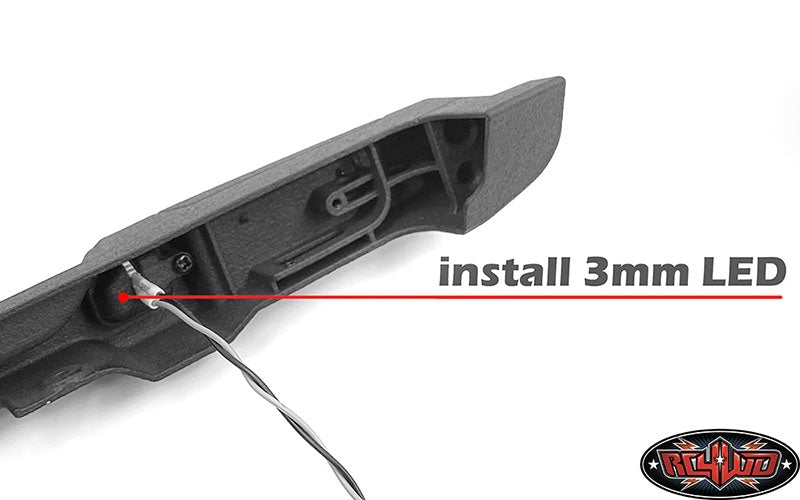 RC4WD OEM Rear Bumper with Tow Hook for Axial 1/10 SCX10 III Jeep JLU Wrangler