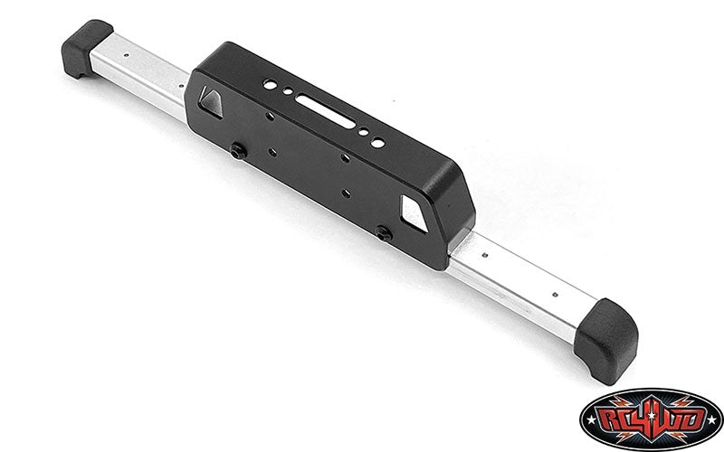 RC4WD Classic Front Winch Bumper for RC4WD Gelande II 2015 Land Rover Defender D90 (Silver)
