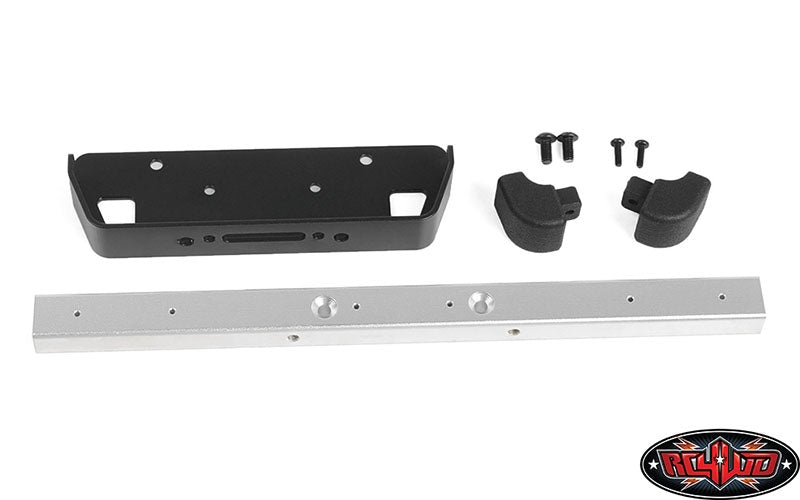 RC4WD Classic Front Winch Bumper for RC4WD Gelande II 2015 Land Rover Defender D90 (Silver)