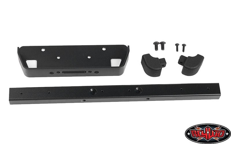 RC4WD Classic Front Winch Bumper for RC4WD Gelande II 2015 Land Rover Defender D90 (Black)