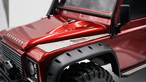 Yeah Racing Stainless Steel Front Hood Side Diamond Plate - TRX-4