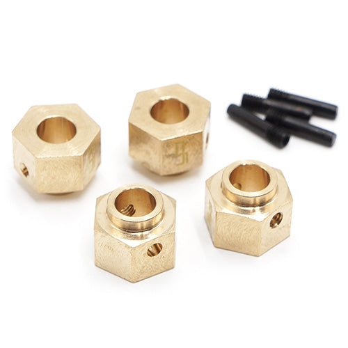 Yeah Racing 12mm Brass Hex Adapter 8mm Offset (4) TRX-4