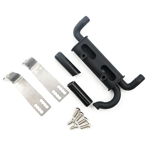 Yeah Racing Metal Exhaust Pipe (Black) TRX-4