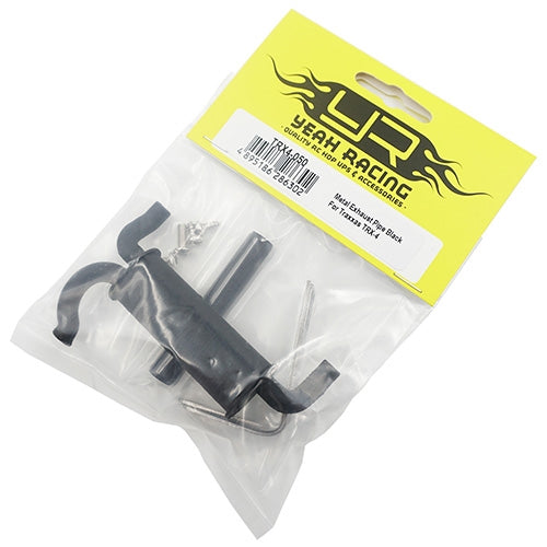 Yeah Racing Metal Exhaust Pipe (Black) TRX-4