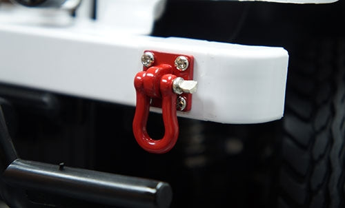 Yeah Racing 1/10 RC Rock Crawler Accessories - Heavy Duty Shackle w/Mounting Bracket (Red)