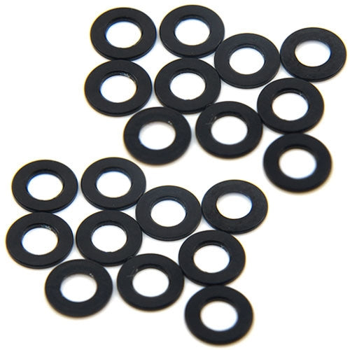 Yeah Racing Aluminum M3 Flat Washer 0.5mm (20pcs) Black