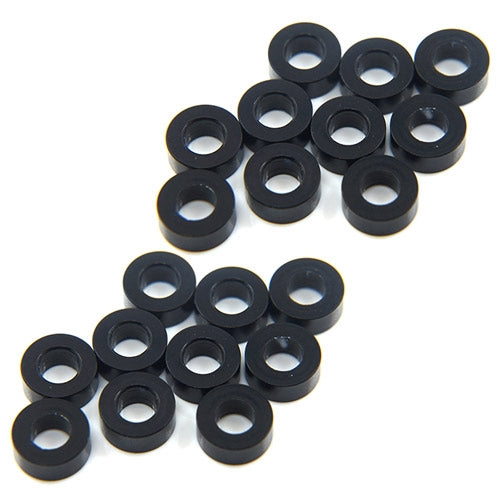 Yeah Racing Aluminum M3 Flat Washer 2.5mm (20pcs) Black