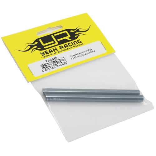 Yeah Racing Threaded Aluminum Link Pipe 6X85mm (2pcs) Gunmetal