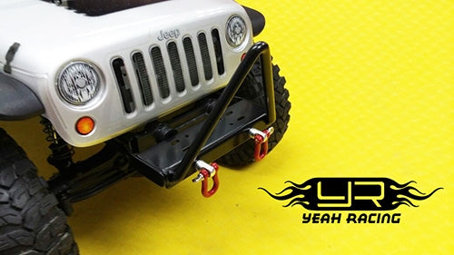 Yeah Racing Stinger Steel Bumper w/ Winch Mount and Shackles For Axial SCX10