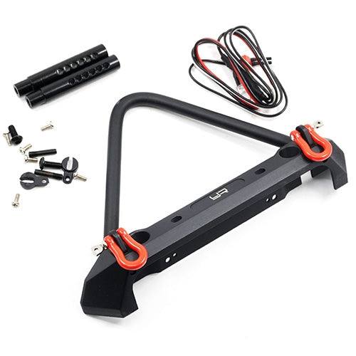 Yeah Racing Aluminum Alloy Front Bumper w/ LED Light For SCX10 II - TRX-4