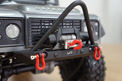 Yeah Racing Aluminum Alloy Front Bumper w/ LED Light For SCX10 II - TRX-4