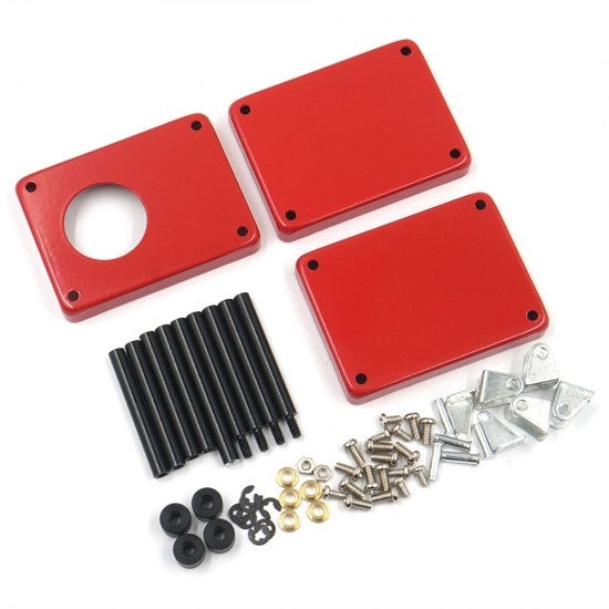 Yeah Racing 1/10 Scale 3-Tiered Rolling Metal Cart - Red