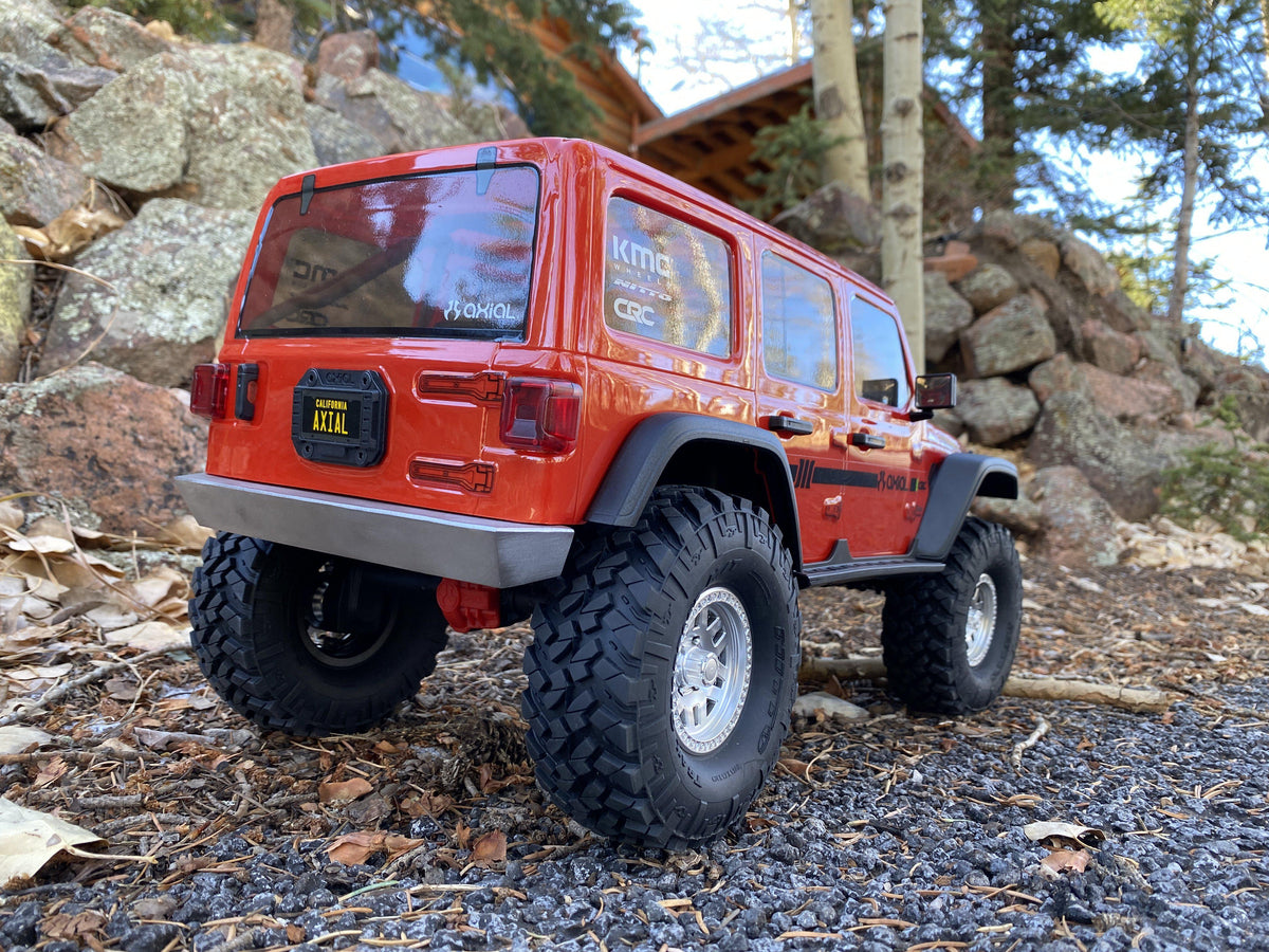 ScalerFab SCX10 III Jeep Wrangler JLU Rear Bumper with Shackle Mounts & Hitch Receiver
