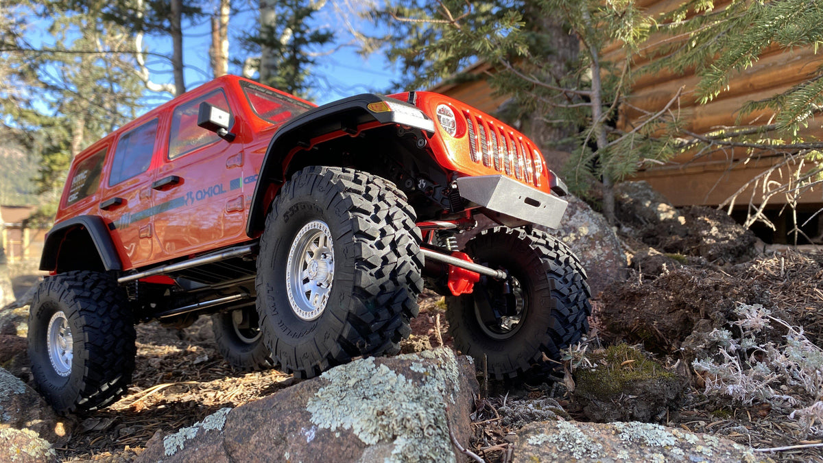 ScalerFab SCX10 III Narrow Front Bumper with Stinger, Fairlead & Shackle Mounts