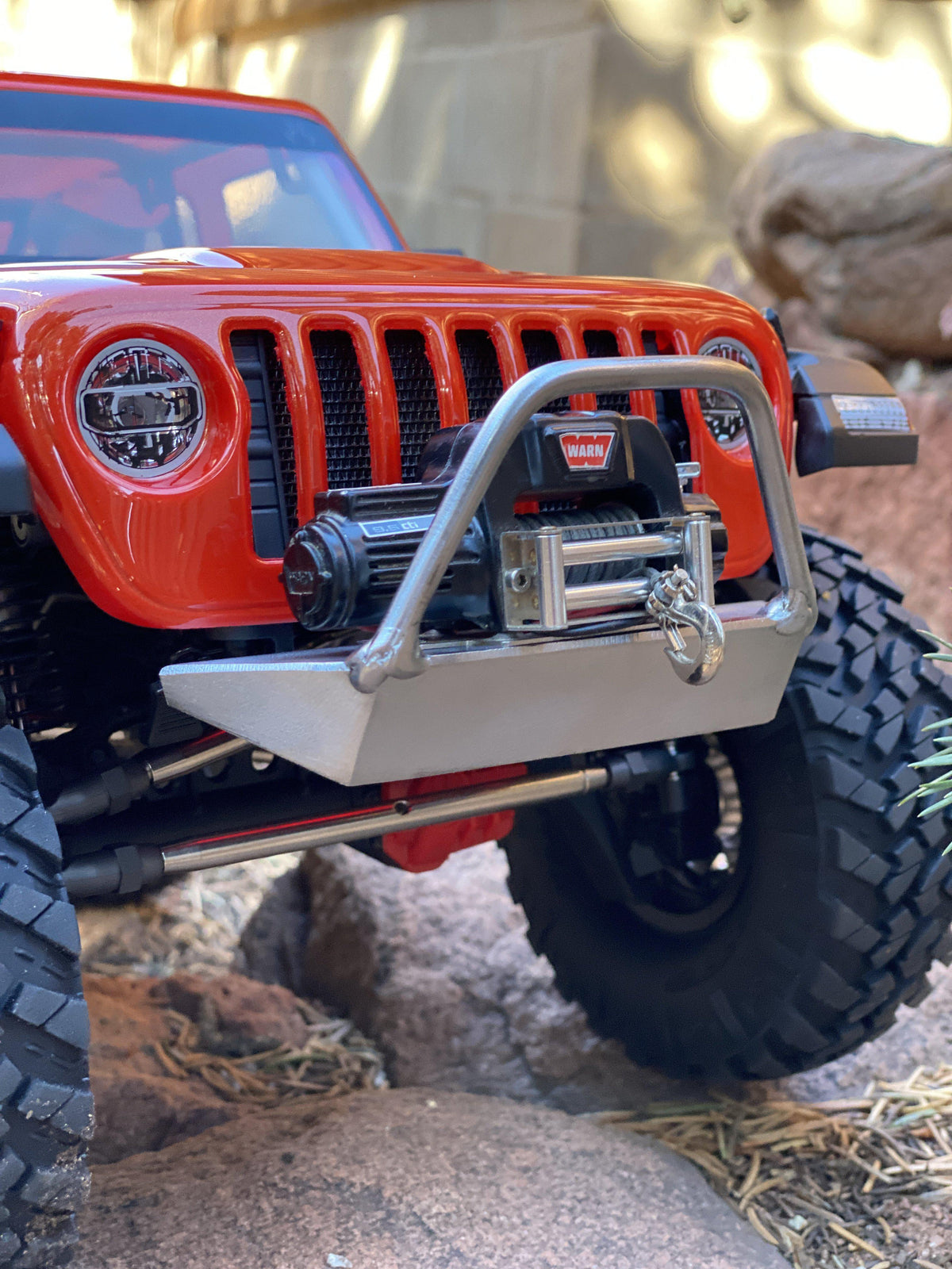 ScalerFab SCX10 III Jeep Wrangler JLU / Gladiator Winch Front Bumper with Stinger & Shackle Mounts