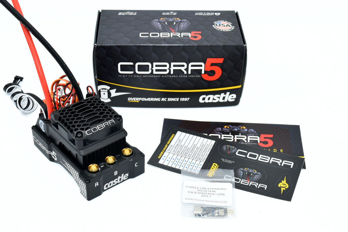 Castle Creations Cobra 5 8S ESC (33.6V, 20A Peak BEC)