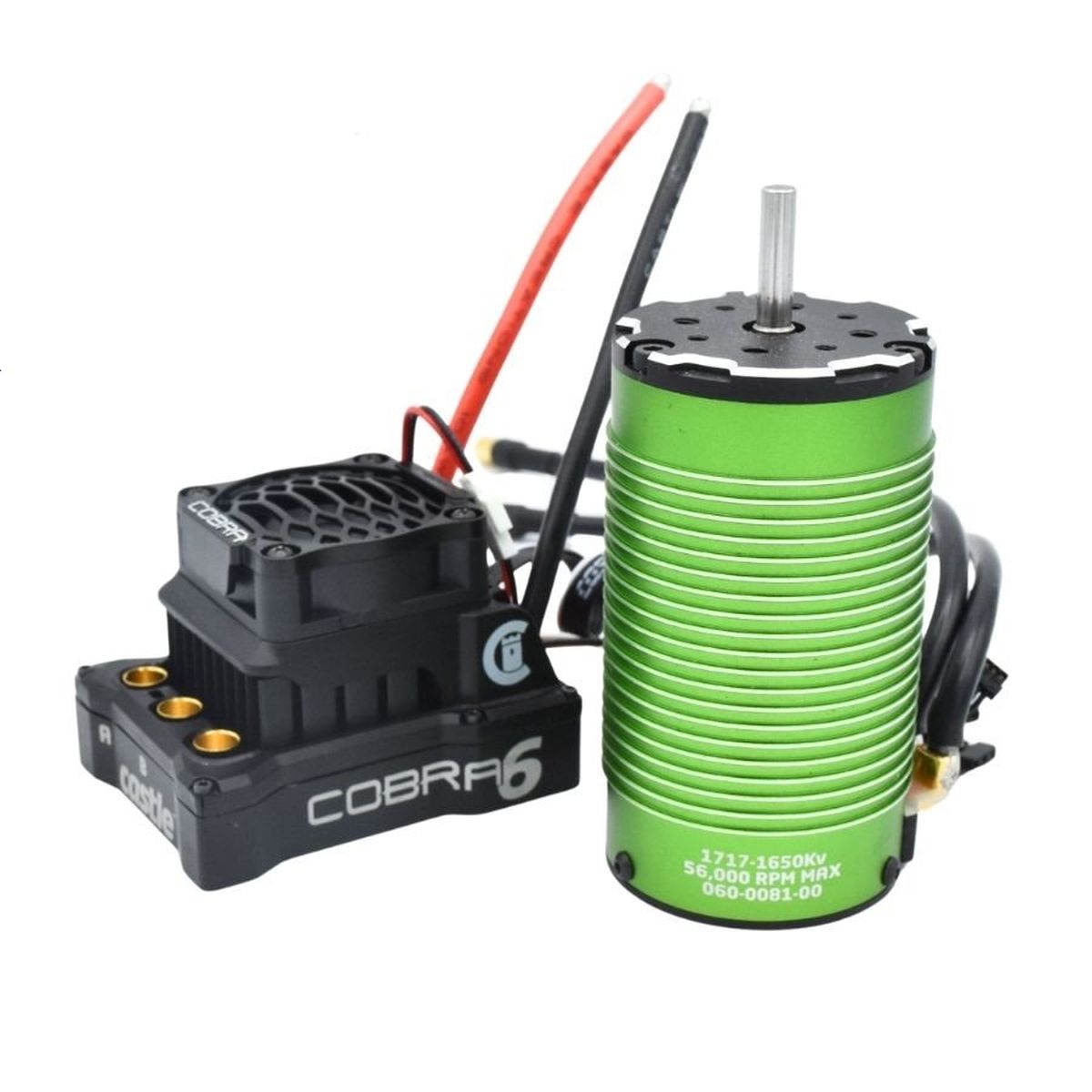 Castle Creations Cobra 6 ESC (33.6V, 8A Peak BEC) with 1717-1650kV Sensored Motor