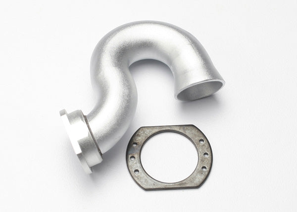 Traxxas EXHAUST HEADER ALUMINUM SILVER