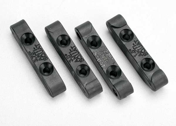 Traxxas Mounts, suspension pin (rear anti-squat blocks) (1.5, 2.25, 3.0 & 3.75 degree) (1 each)