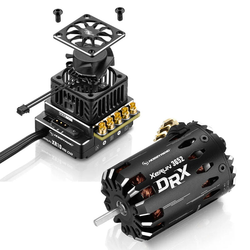 Hobbywing XeRun XR10 ESC with DRX3652 9500kV Motor Combo