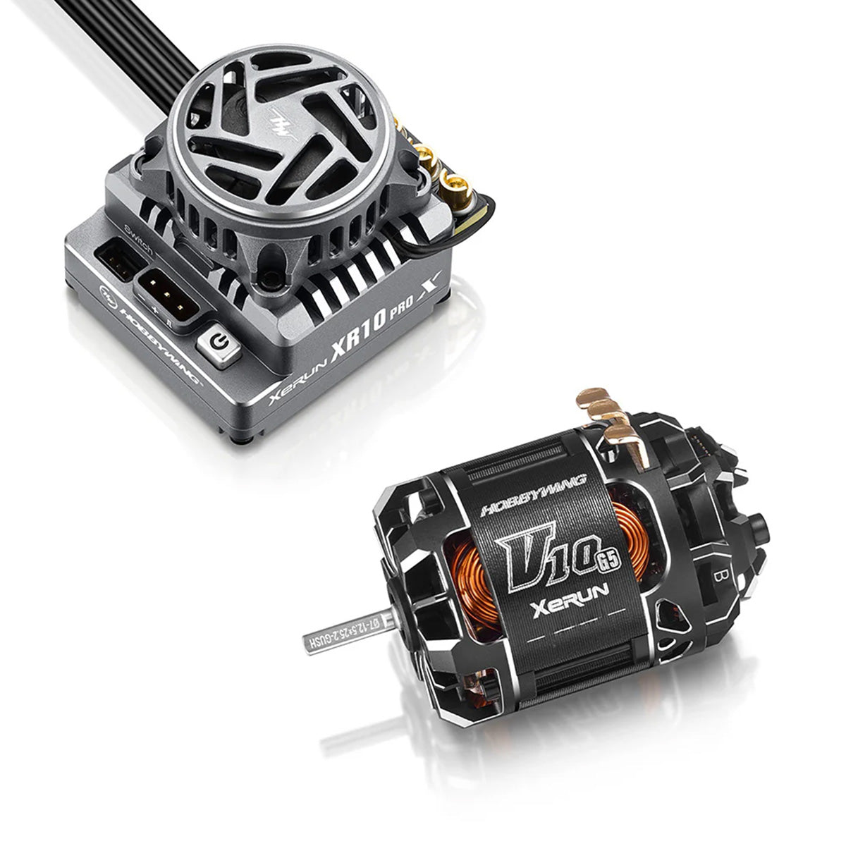 Hobbywing XeRun XR10 Pro G3X ESC with V10 G5 17.5T Stock Motor Combo (Torque)