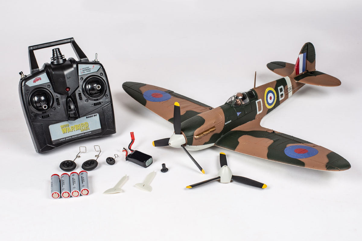 Rage RC RAF Spitfire 500mm Brushless Warbird RTF with PASS