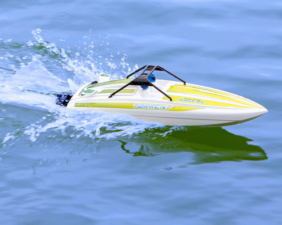 Rage RC Torrent 450BL Brushless Jet Boat RTR - Green