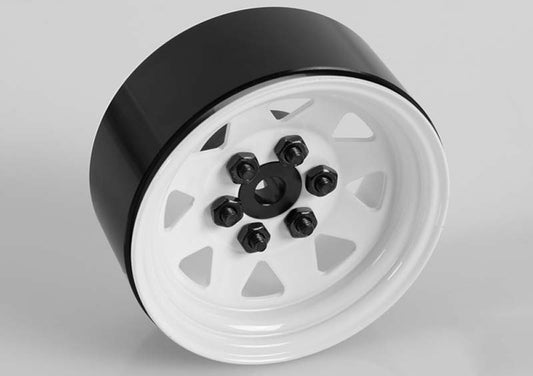 RC4WD 6 Lug Wagon 1.9" Steel Stamped Beadlock Wheels (4) - White