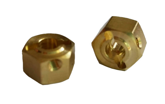 Team KNK 12mm x 8mm Brass Wheel Hexes (2)