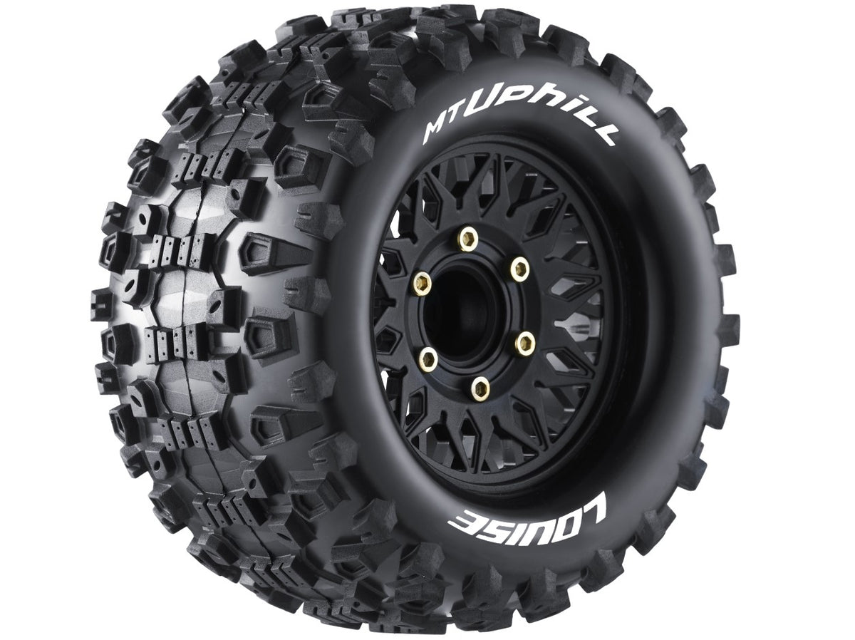 Louise RC Uphill Monster Truck Tire Mounted on Black Wheel (2)