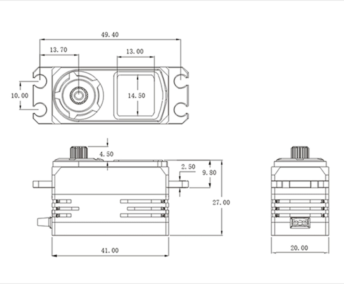 SRT BH815S HV Brushless Digital Servo (.045s / 208.3oz @ 8.4V)