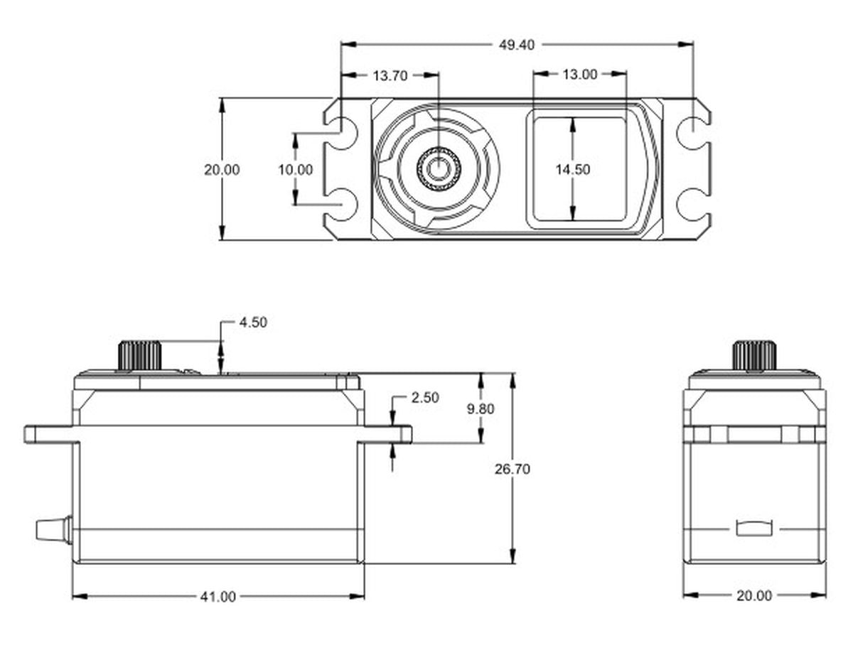 SRT CH7012 HV Coreless Digital Servo (.057s / 166.6oz @ 8.4V)