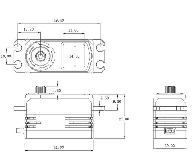 SRT CH712S HV Coreless Digital Servo (.049s / 175.0oz @ 8.4V)