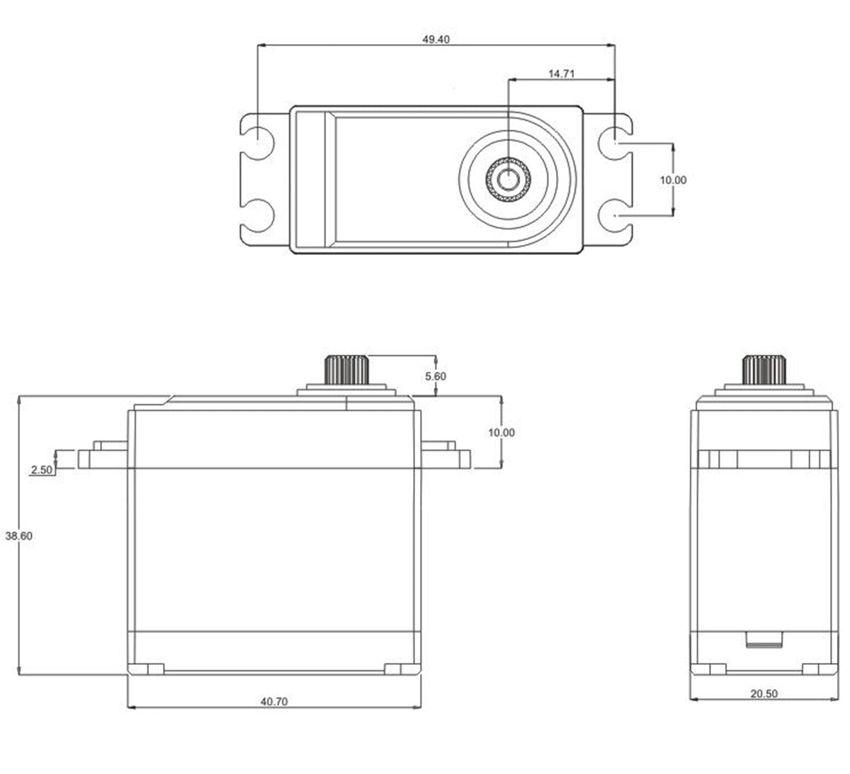 SRT W25 HV DC Digital Waterproof Servo (.14s / 347.2oz @ 7.4V)